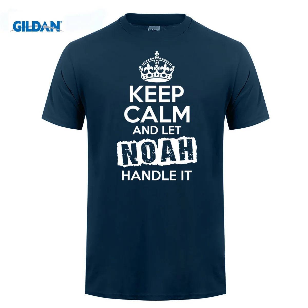 Футболка GILDAN Noah Keep Calm и пусть Ноя справится с этим | Мужская одежда