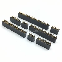 10pcs 2 54mm double row straight female 2 40p pin header socket connector 2x23456789101214161820253040pin