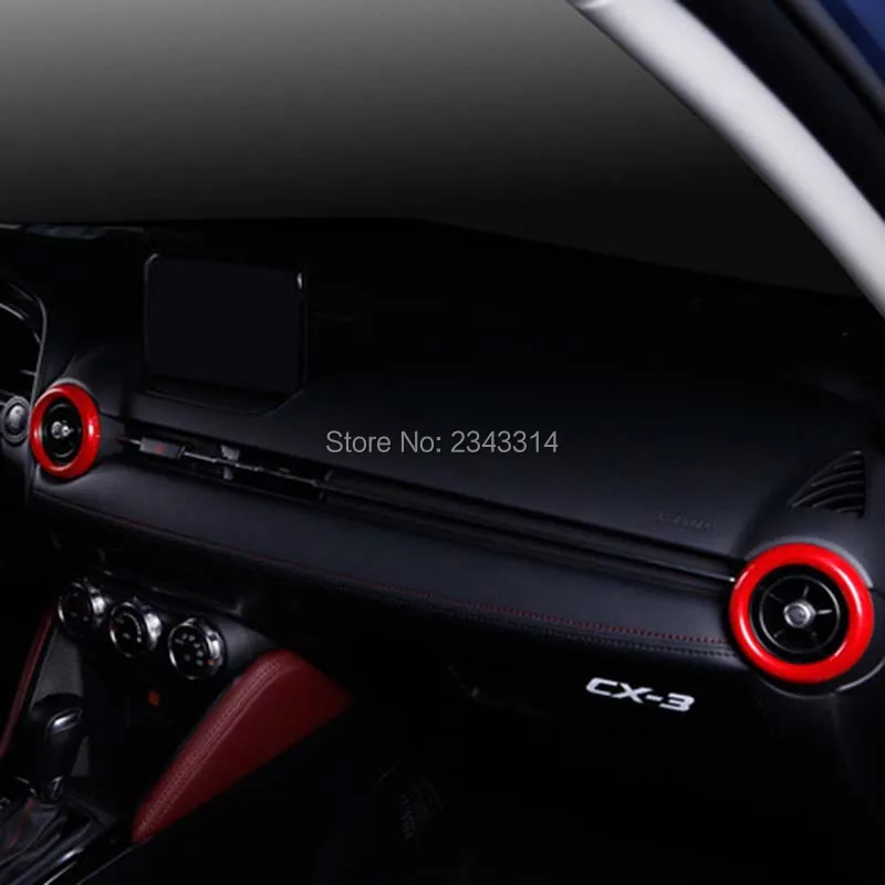 Для Mazda CX-3 CX3 2016 2017 2018 ABS хромированные внутренние Выход Кондиционер Vent крышка