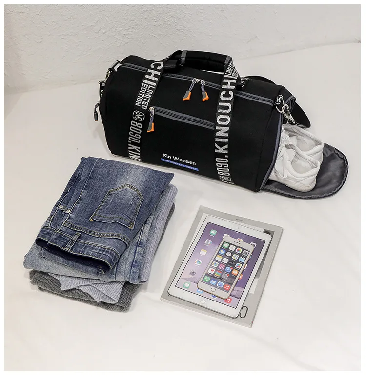 4 Colors Letter Print 2019 NEW Sac De Sport Bag for Women Crossbody Gym Sports Training Fitness with Shoes Compartment | Спорт и
