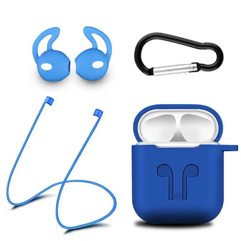 Силиконовые наушники Airpods защитный чехол протектор Мягкий для IPhone беспроводной