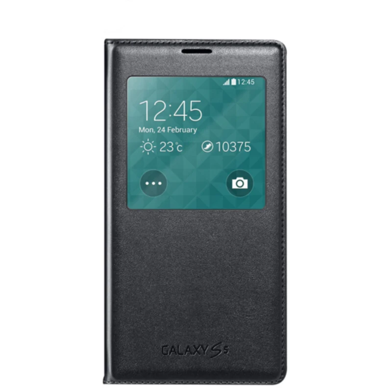 Для samsung Galaxy S5 Чехол с откидной крышкой S View Кожаный противоударный Роскошный 360