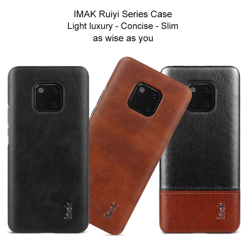 Роскошные Чехлы Imak Ruiyi для Huawei Mate 20 Pro чехол-накладка чехол телефона жесткий из