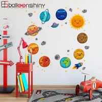 balleenshiny pvc cartoon space planet wallpaper for kids room solar system earth children nursery mural decals background decor