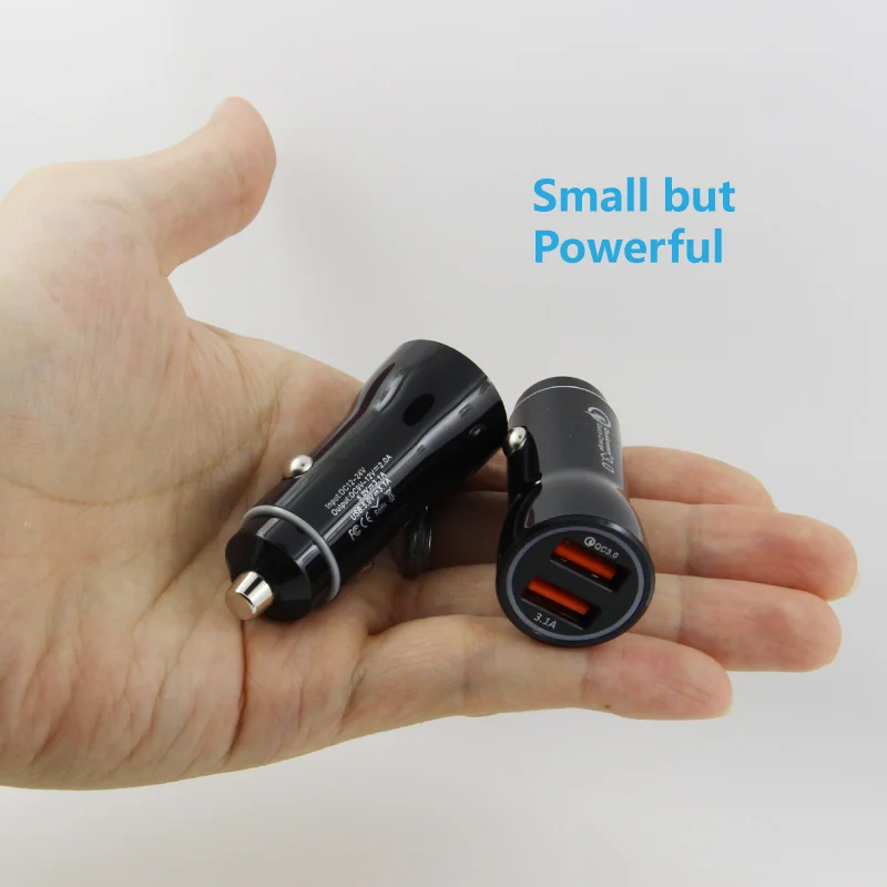 QC 3 0 быстрая зарядка автомобильное зарядное устройство 3a 2 Usb Qualcomm мобильный