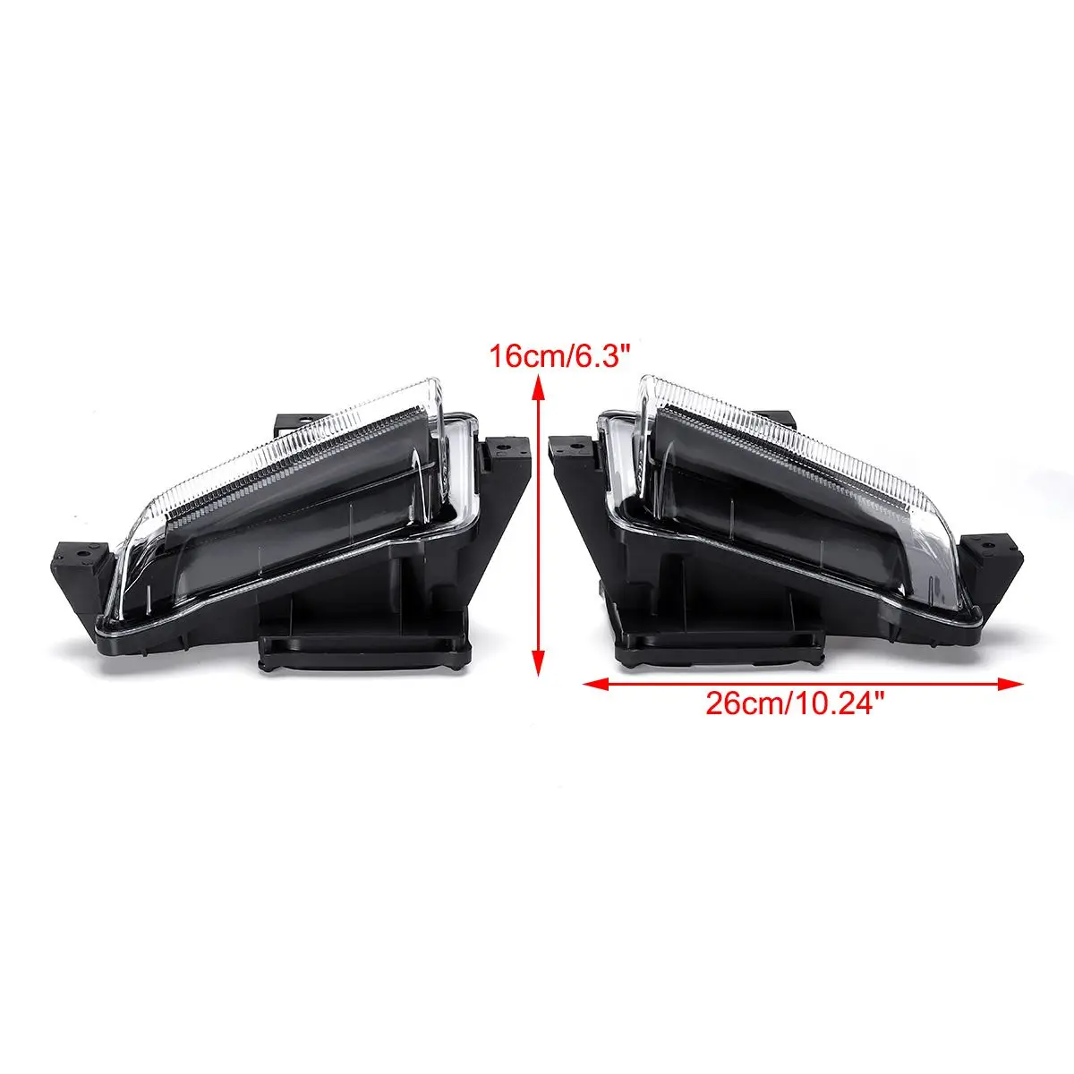 

A Pair Dual/Single White Amber For Chevy Camaro ZL1 1LT RS 16+ DRL Fog White+Amber Lights LED Clear Lens Daytime Running Light