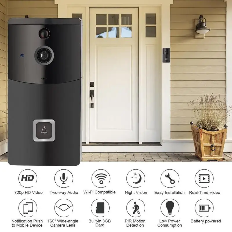 B10 Smart Беспроводной Wi Fi Домофон видео Визуальный дверной звонок двухстороннее