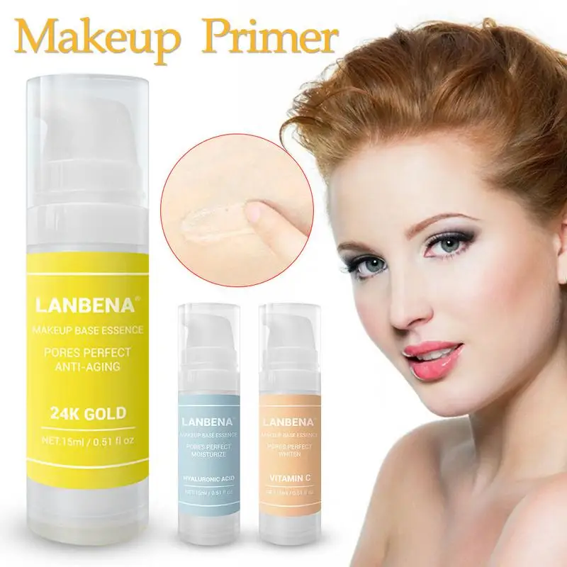 Гиалуроновая кислота основа для макияжа VC праймер 24K золото стойкая грунтовка