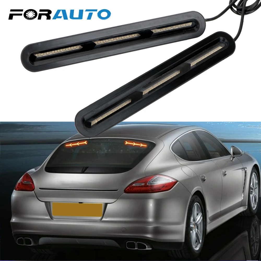 FORAUTO 1 пара заднего лобового стекла автомобиля светильник потока Светодиодный