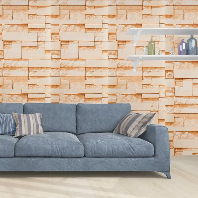 

Self Wholesale Brick Wallpaper China Adhesive Living Room Tv Background Wall Papers 3d Flooring Diy Home Decor Wallpapers Ez157