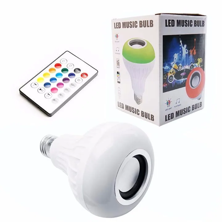 E27 Беспроводной Bluetooth Динамик + 12 W RGB лампы светодио дный лампа Smart света