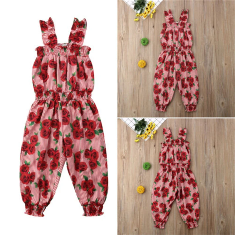 Летний комбинезон для маленьких девочек|Ромперы| |