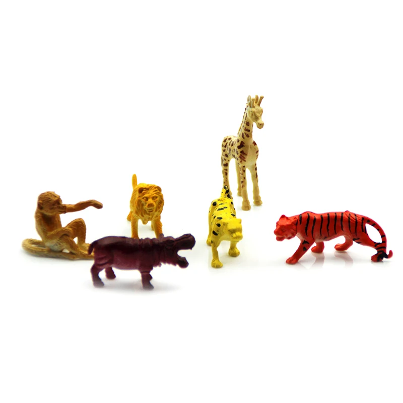 12 шт. модель животного пластиковая фигурка сафари для зоопарка джунгли дикие