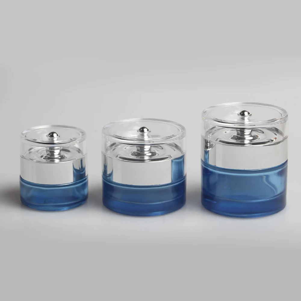

Empty glass cosmetic jar 50g face serum packaging bottle 50g cosmetic packaging