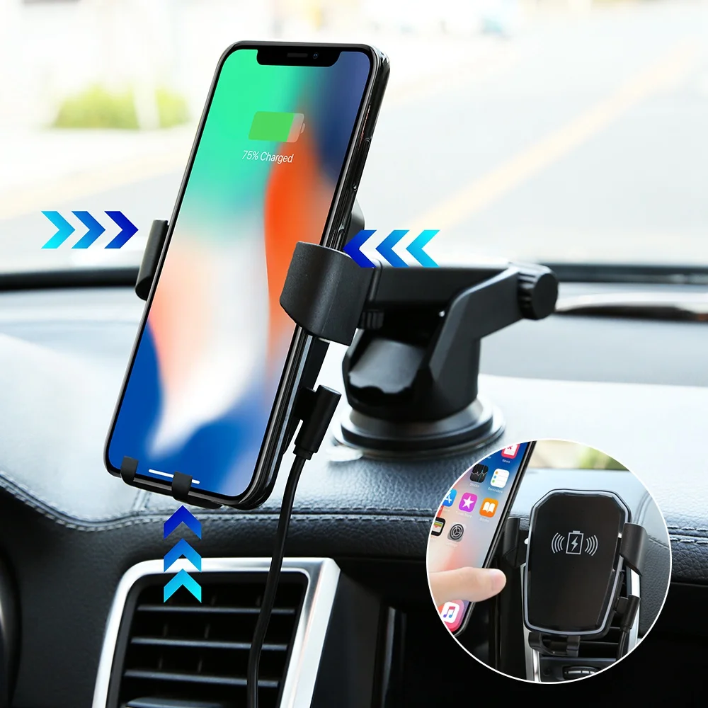 Автомобильное беспроводное зарядное устройство CASEIER для iPhone X XR XS Max Qi быстрая