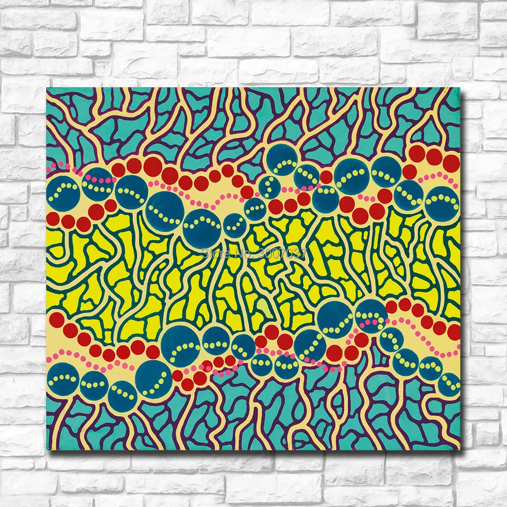 100% ручная роспись на стену Kusama Yayoi A Canal в лондонском стиле картина маслом для