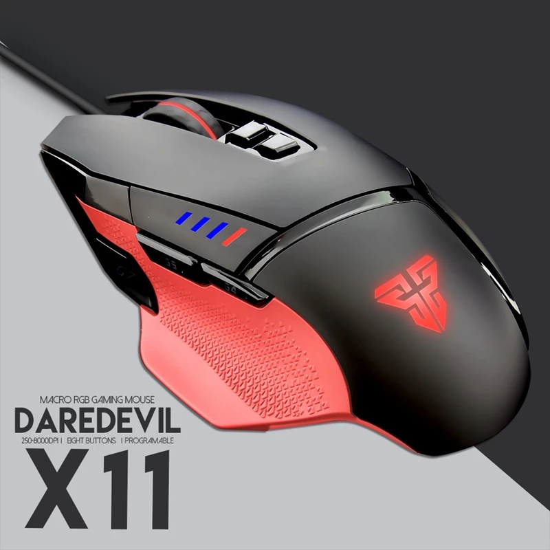 Fantech X11 Mouse Macro Rgb цветная компьютерная мышь Usb Проводная Подсветка 8000 точек/дюйм 8