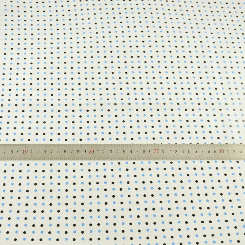 Новинка Хлопок Ткань синий и черный Dot Pattern лоскутное Жир квартал для Вышивание