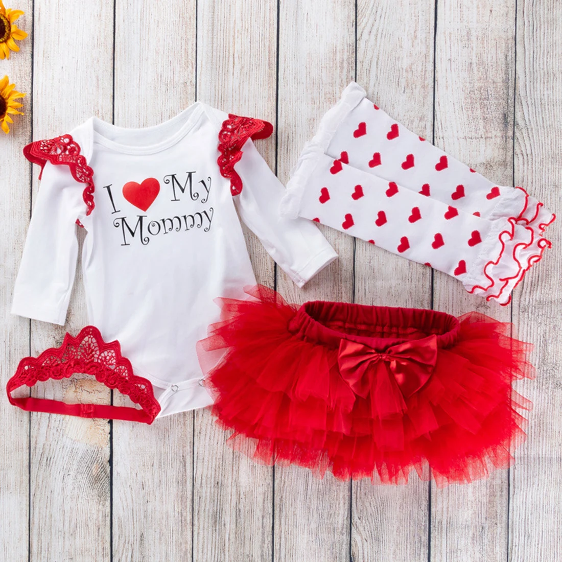 Боди для маленьких девочек комплект из 4 предметов детская одежда боди с надписью