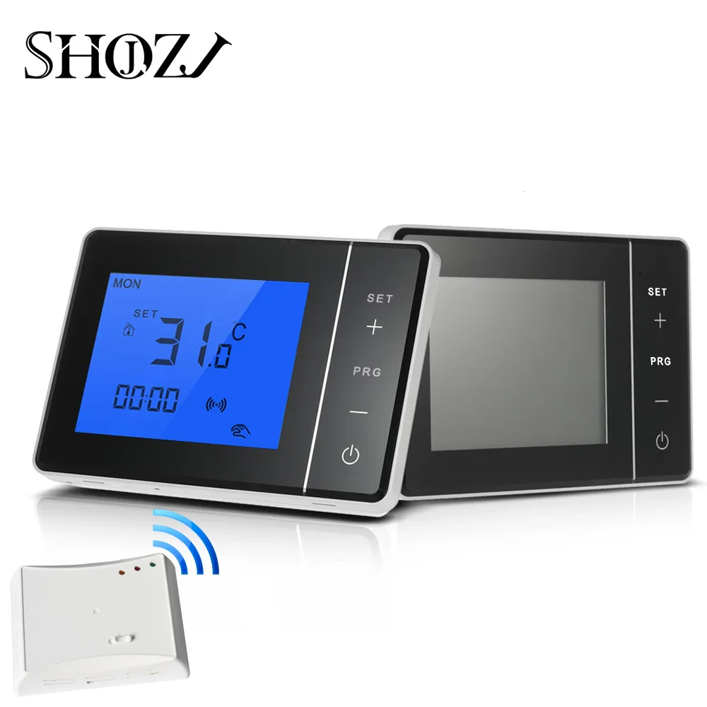 wireless Control of Adjustable Gas Boiler with Receiver RF transmitter Mounting Plate digital temperature controller smarthouse |