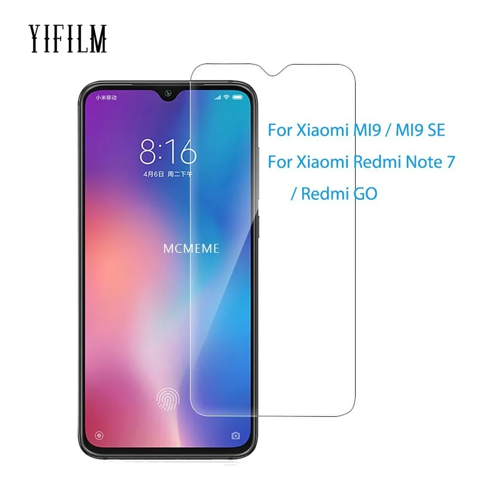 Защитное стекло закаленное 9H для Xiaomi Mi 9/MI9/SE/9T Pro/Redmi Note 7/8 GO|Защитные стёкла и