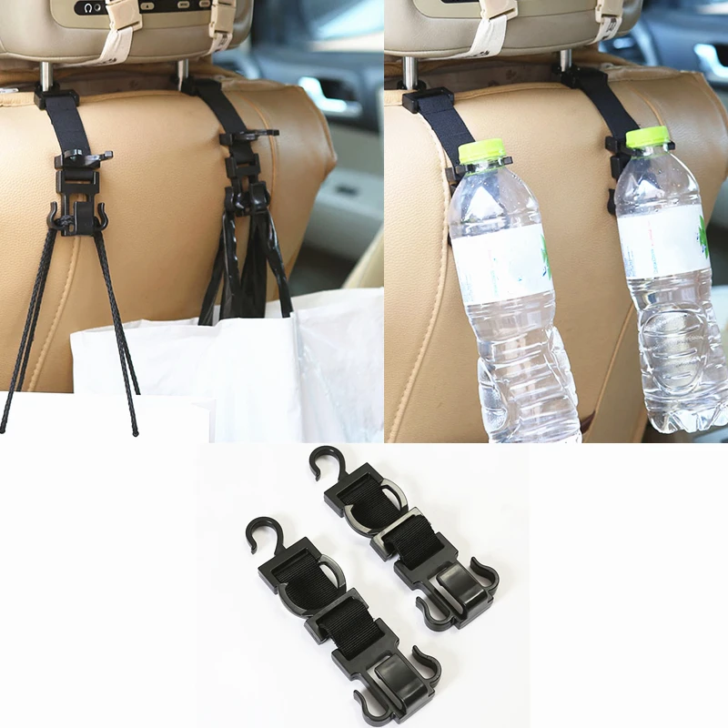 

2pcs Purse Hanger Headrest Hook Holder for Car Seat Organizer, Behind Over the Seat Car Hooks-Magic Headrest Hooks for Car
