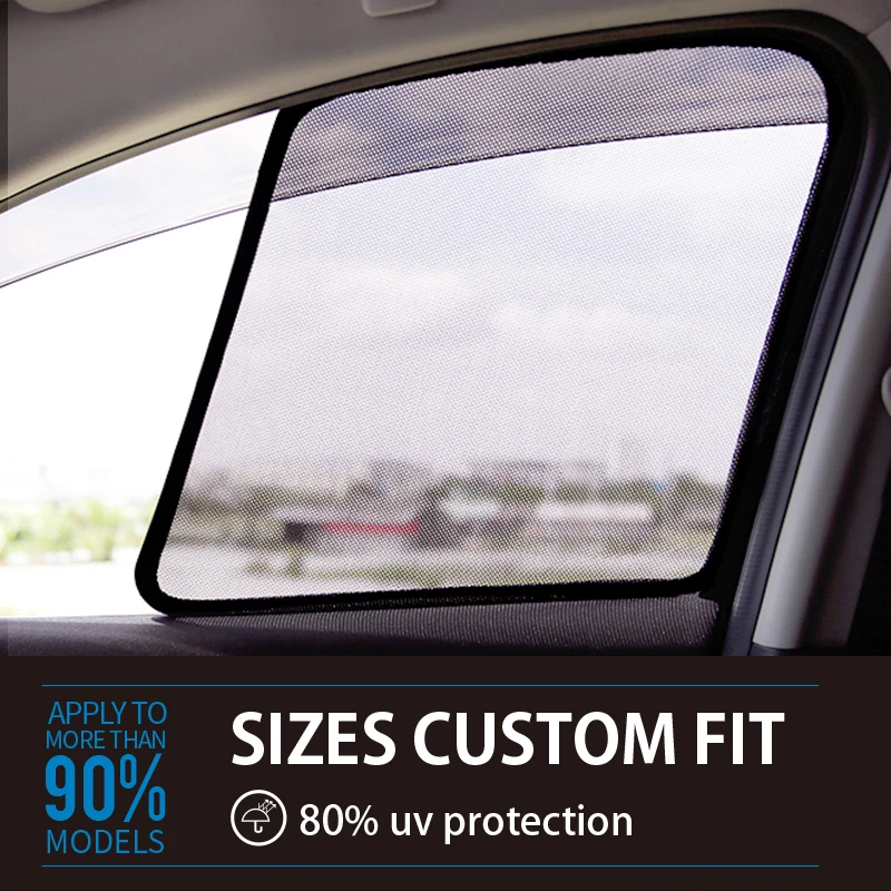 

Car Side Window SunShades For Honda Crider 2012 -2021Car Curtain Black 4PCS/Set Or 2PCS/Set Magnetic Mesh Shade Blind