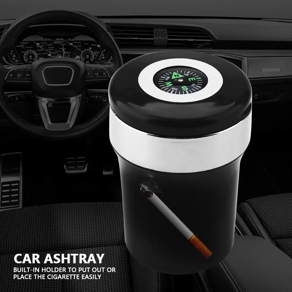 Автомобильная пепельница со светодиодсветильник кой для сигарет держатель