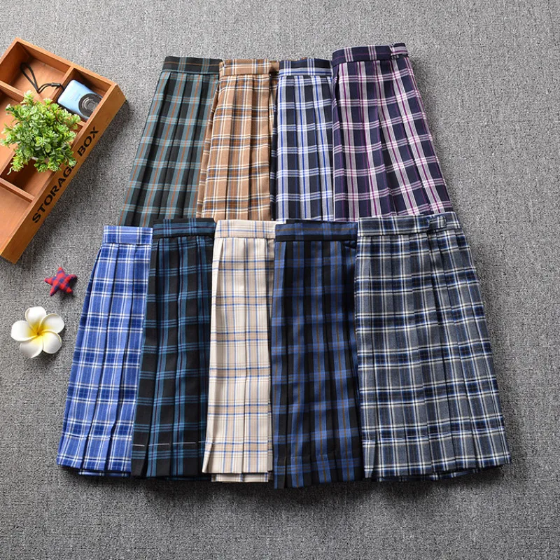 2019 New Style Plaid Uniform Pleated Skirt Orthodox JK Uniform Skirt Student High Waist Plaid Japanese Pleated Skirt japanese collection jk skirt pleated skirt lattice skirt cute pleated half body women s short jk uniform sweet lolita dress