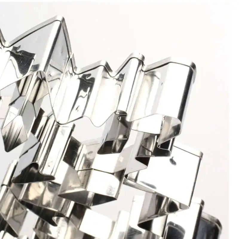 Большой в форме снежинки для печенья резак формы 3D Rvs Кондитерские печенье фондан