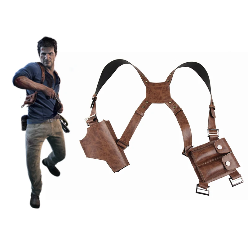 Натан Дрейк Косплей плечевой ремень с кобурой Uncharted 4 конец вора Косплей Аксессуары Хэллоуин костюм реквизит кожа