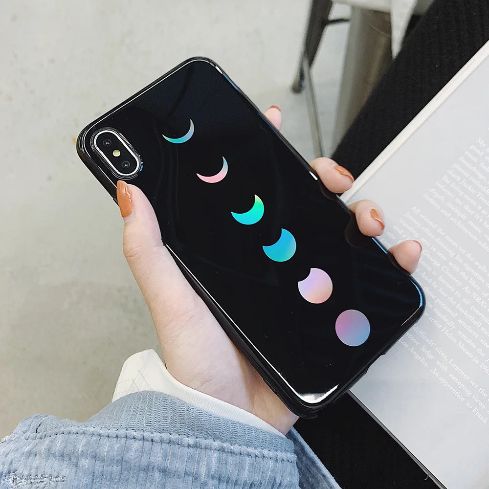 LOVECOM Laser Moon Eclipse винтажные чехлы для телефонов iPhone 11 Pro Max XR XS 6 6S 7 8 Plus X мягкая задняя