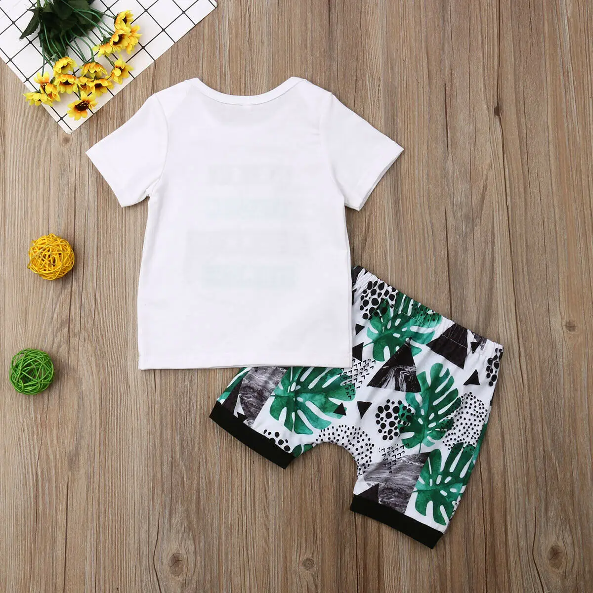 2019 Brand Summer Cool Toddler Kids Baby Boys Clothes Girls Leaf Outfits Sets Short T-Shirt Top +Pants 0-3Y | Детская одежда и