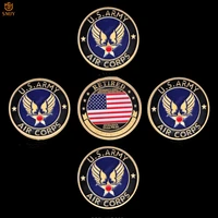 5pcs us army air corps gold souvenirs coins holiday gift glory veteran soldier usa military challenge craft badge collection