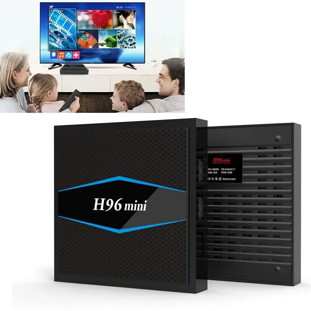 H96mini Smart tv box Android 7 1 2 4G/5G Wifi Bluetooth 4 0 S905W Четырехъядерный 4k Full HD медиаплеер Netflix H96 мини