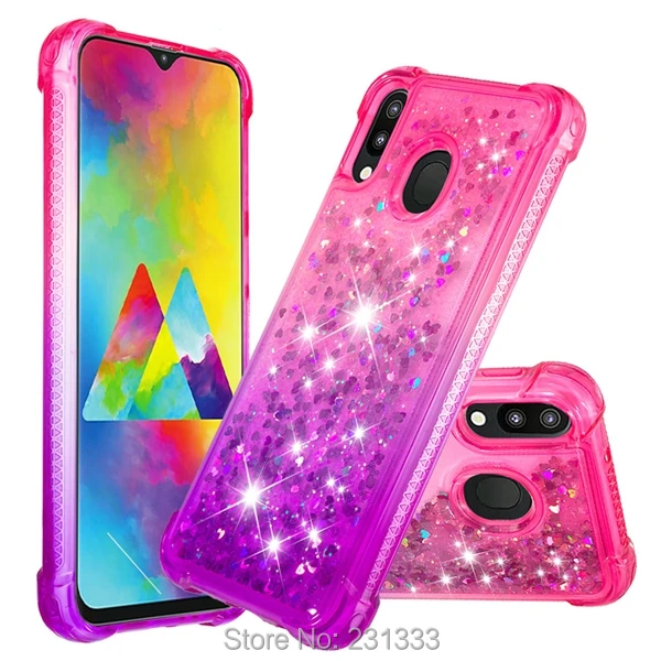 C ku для Samsung Galaxy M20 M10 A10 ударопрочный жидкий Блестящий Мягкий ТПУ чехол с зыбучим