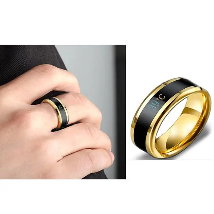 New Unisex Fashion Casual Feel Temperature Jewelry Charm Wedding Ring None Silver Golden | Украшения и аксессуары