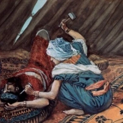 Jael Smote Sisera and Slew Him James Tissot (1836 1902 французский) еврейский музей Нью Йорк постер