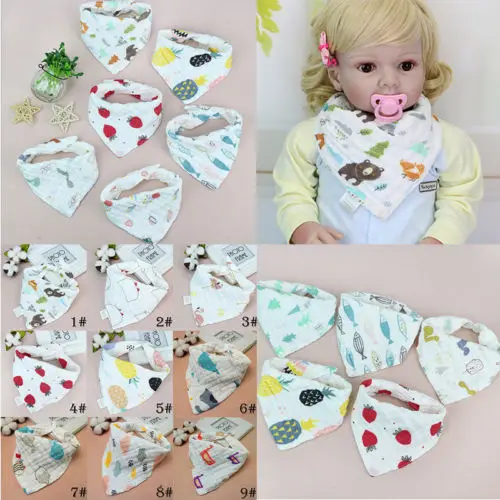 New Adjustable Saliva Towel Triangle Head Scarf Baby Girl Boy Kids Bibs Bandana Cotton | Детская одежда и обувь