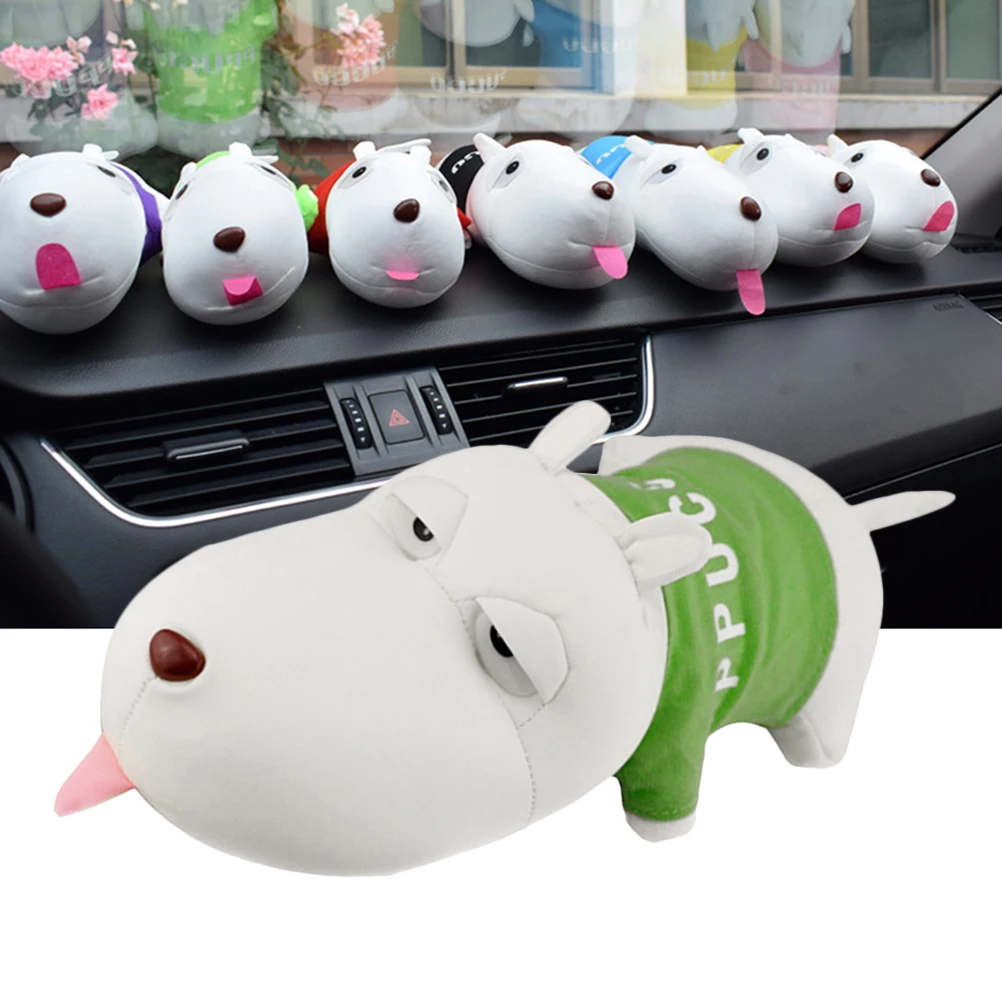 1pc 31cm Long Mouth Bamboo Charcoal Dog Pattern Car Indoor Decoration Puppy Dogs for Vehicle Ornament(Green) | Автомобили и