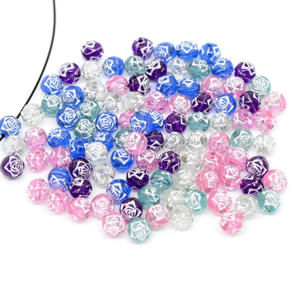 DoreenBeads 500 шт. смешанных цветов из фольги круглые акриловые фотообои 8 мм (B10556) yiwu |