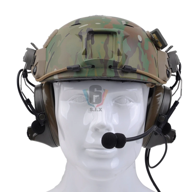 Z TAC Тактический шлем гарнитура Comtac II наушники стрельба страйкбола с рельсовым