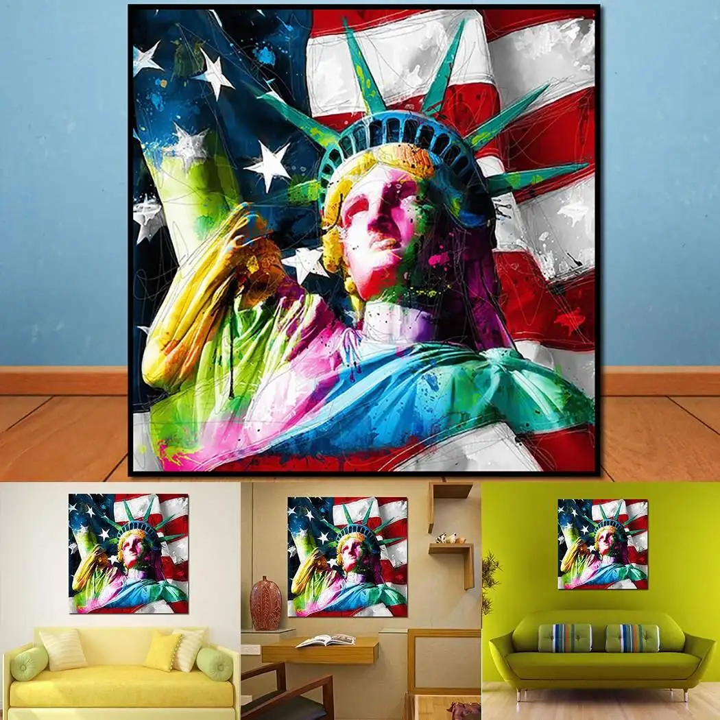 Статуя Свободы Pattern декоративные картины маслом Домашний декор в помещении