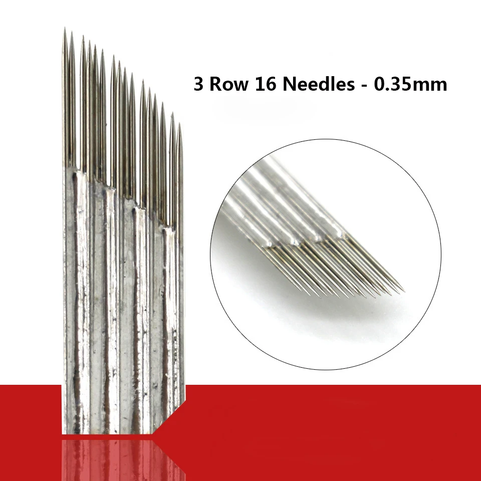 100pcs Double Row Needles Manual Pen Blades 15 pins Microblading Permanent Makeup Eyebrow Tattoo 3D Embroidery | Красота и здоровье