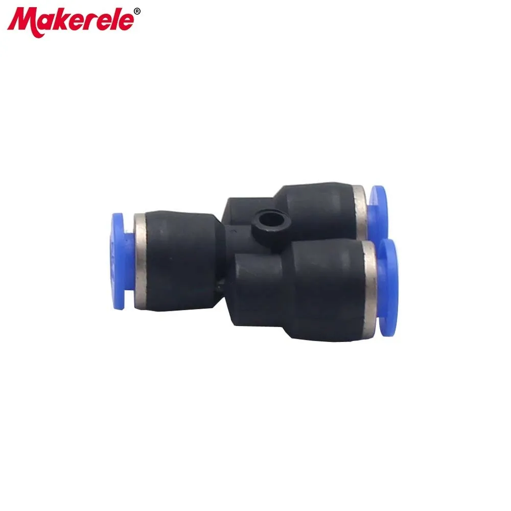 plastic air fittings 3 Way Y Type Pneumatic PY4/6/8/10/12mm pipe with lowest price High quality 1pcs Free shipping | Обустройство