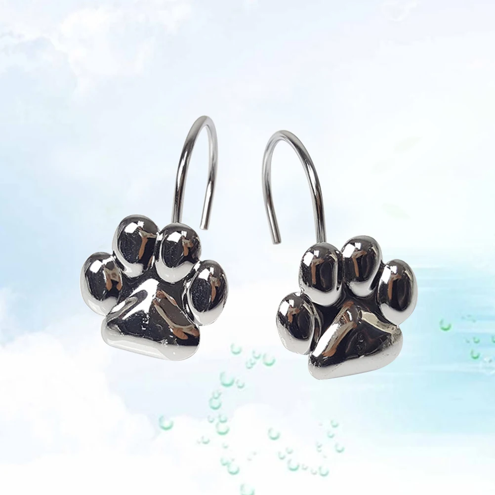 12pcs Shower Curtain Hook Decorative Bear Claw Shape Rings Hooks for Baby Room Living Bathroom Bedroom | Дом и сад