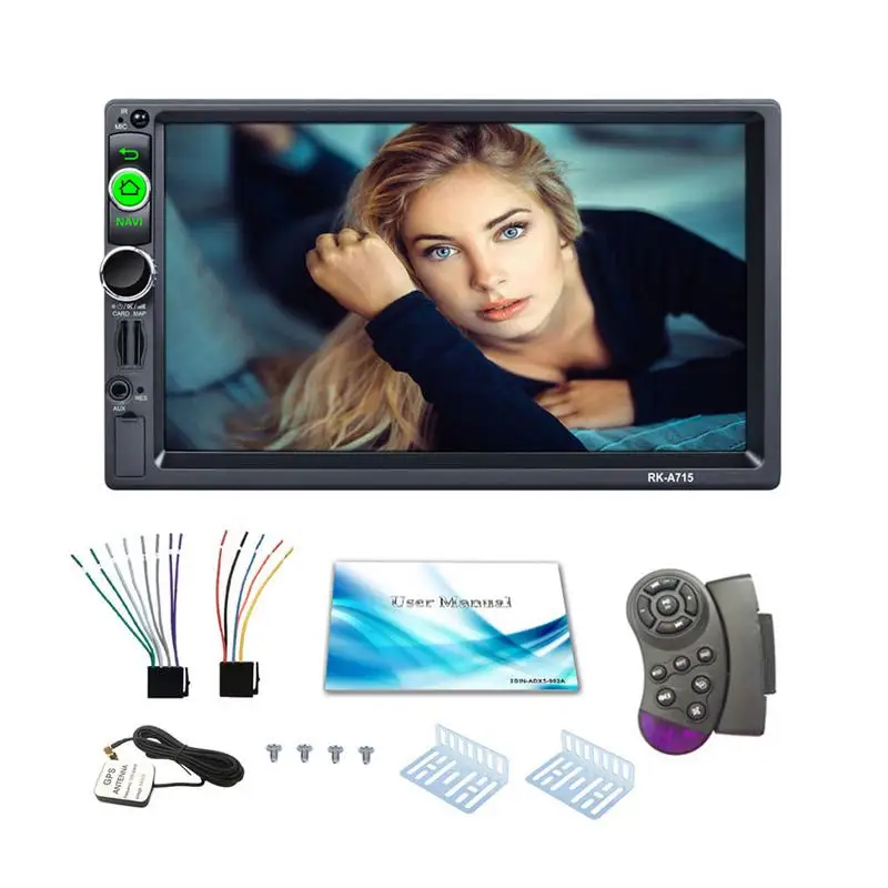 DC12V Full HD 1080P 7-inch 2DIN QUAD-core Android 7.1 Car Multimedia Player GPS Navigator Steering Wheel Control FM/AM/RDS Radio |