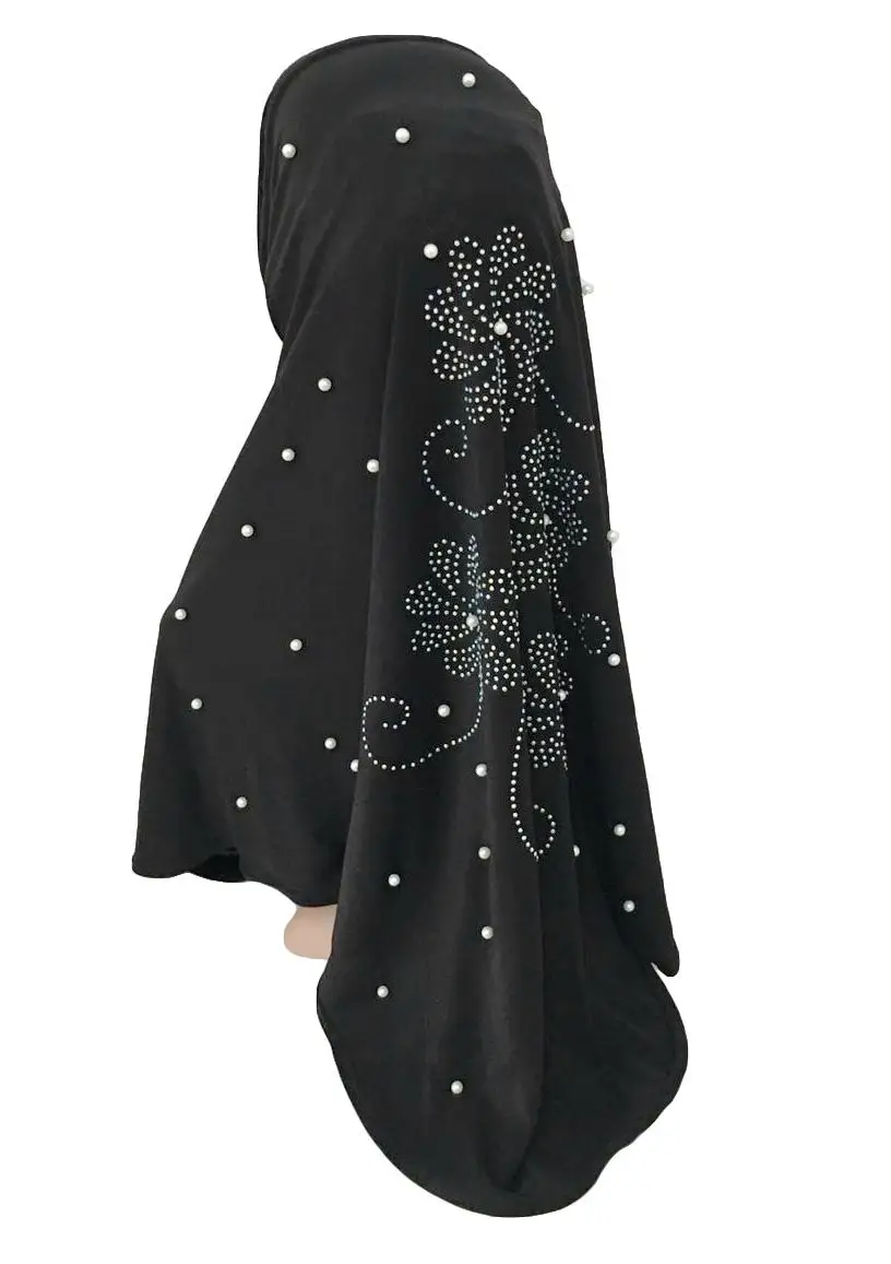 Женский мусульманский исламский шарф с бусинами хиджабы шарфы головной убор Amira