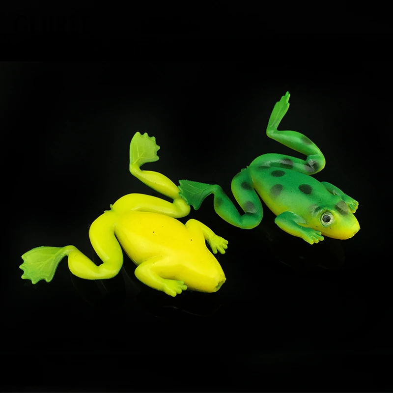 GLUREE 5Pcs/Lot Frog Shape Fishing Lure Artificial Soft Bait Silicone 3cm 2.5g Swimbait Green | Спорт и развлечения