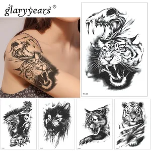 Временная тату-наклейка glaryyears, 1 лист, модная поддельная татуировка, искусственная Татуировка со львом, водостойкая, маленькая, боди-арт для мужчин и женщин, TH Link 10
